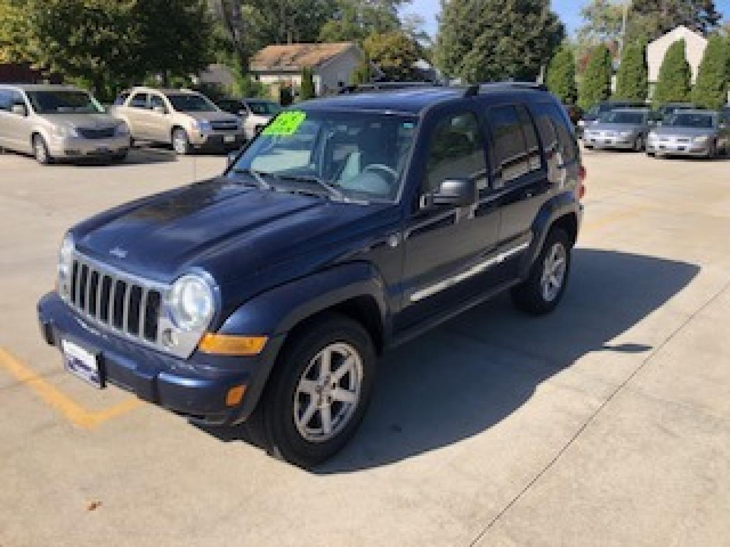 2007 Blue Jeep Liberty Limited 4WD (1J4GL58KX7W) with an 3.7L V6 SOHC 12V engine, located at 923 Army Post Rd., Des Moines, IA, 50315, (515) 287-7732, 41.526928, -93.627419 - Photo#0